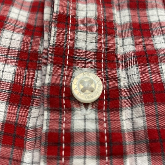 Janie and Jack Plaid Poplin Long Sleeve Button Down Dress Shirt Boys Christmas - Picture 3 of 11
